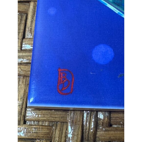 Whimsical Frog Art Ceramic Coasters Set Of 2 - Picture 3 of 7